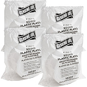 Genuine Joe Reusable Plastic White Plates (GJO10327BD)