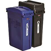 Rubbermaid Commercial Slim Jim 2-container Recycling Set