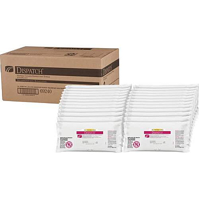 Dispatch Hospital Cleaner Disinfectant Towels with Bleach