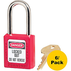 Master Lock Danger Red Safety Padlock (410REDPK)
