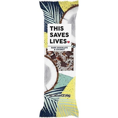 This Saves Lives Dark Chocolate & Coconut Bar