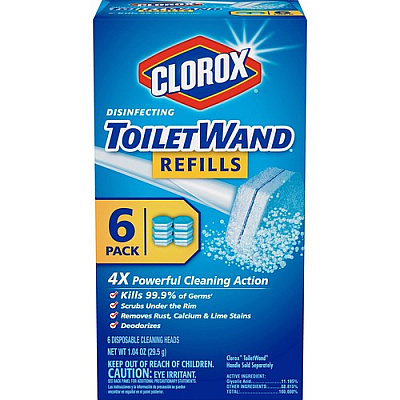 Clorox ToiletWand Disinfecting Refills, Disposable Wand Heads