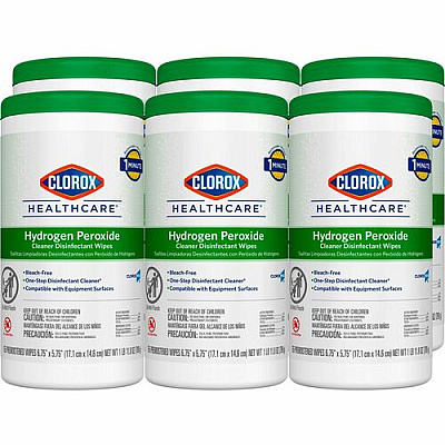 Clorox Healthcare Hydrogen Peroxide Cleaner Disinfectant Wipes (30825PL)