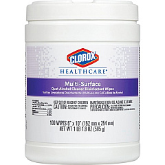 Clorox Healthcare Quat Alcohol Cleaner Disinfectant Wipes