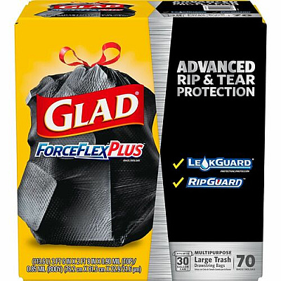 Glad Large Drawstring Trash Bags - ForceFlexPlus (70358BD)