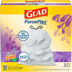 Glad ForceFlex Tall Kitchen Drawstring Trash Bags (78902PL)