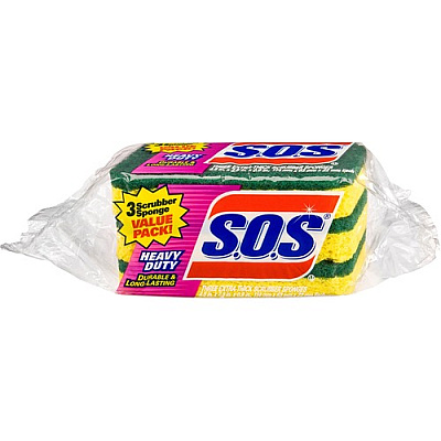 S.O.S... S.O.S.. Heavy Duty Scrubber Sponge (91029BD)