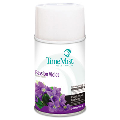 TimeMist PREMIUM METERED AIR FRESHENER REFILL, PASSION VIOLET, 6.6 OZ AEROSOL, 12/CARTON (1042720)