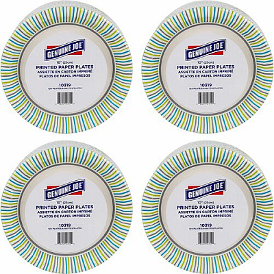 Genuine Joe 10" Printed Paper Plates (10319CT)