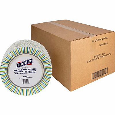 Genuine Joe 9" Printed Paper Plates (10320CT)