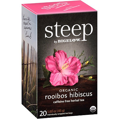 Steep by Bigelow Rooibos Hibiscus Herbal Tea Bag (17713)