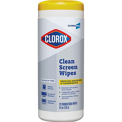 Clorox Clean Screen Wipes, Bleach-Free (32246)