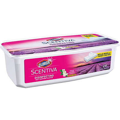 Clorox Scentiva Disinfecting Wet Mopping Pad Refills, Bleach-Free (32033)