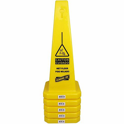 Genuine Joe Bright 4-sided Caution Safety Cone (58880CT)