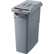Rubbermaid Commercial Slim Jim Confidential Document Containers w/Lids (9W15LGYCT)