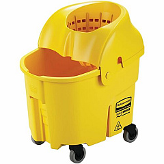 Rubbermaid Commercial WaveBrake 35 QT Institution Bucket & Wringer (759088YEL)