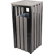 Lorell Faux Wood Outdoor Waste Bin (42693)