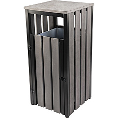 Lorell Faux Wood Outdoor Waste Bin (42693)