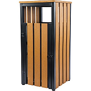 Lorell Faux Wood Outdoor Waste Bin (42692)