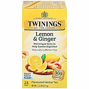 Twinings of London Lemon & Ginger Herbal Tea Bag (09180)