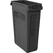 Rubbermaid Commercial Slim Jim 23-Gallon Vented Waste Containers (354060BKCT)