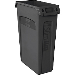 Rubbermaid Commercial Slim Jim 23-Gallon Vented Waste Containers (354060BKCT)