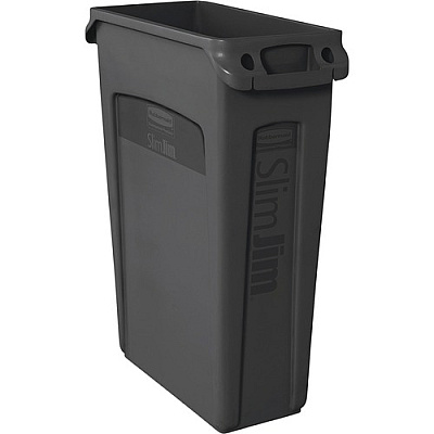 Rubbermaid Commercial Slim Jim 23-Gallon Vented Waste Containers (354060BKCT)