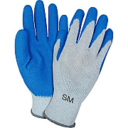 Safety Zone Blue/Gray Coated Knit Gloves (GRSLSMCT)