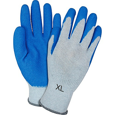 Safety Zone Blue/Gray Coated Knit Gloves (GRSLXLCT)