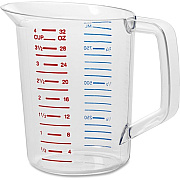 Rubbermaid Commercial Bouncer 1 Quart Measuring Cup (3216CLECT)