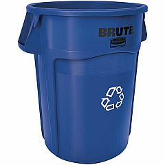 Rubbermaid Commercial Brute 44-Gallon Vented Recycling Containers (264307BLUCT)
