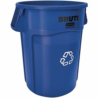 Rubbermaid Commercial Brute 44-Gallon Vented Recycling Containers (264307BLUCT)