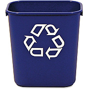 Rubbermaid Commercial 13 QT Standard Deskside Recycling Wastebaskets (295573BECT)