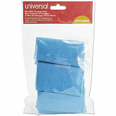 Universal Microfiber Cleaning Cloth, 12 x 12, Blue, 3/Pack (43664)