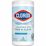 Clorox Free & Clear Compostable All Purpose Cleaning Wipes (32486)