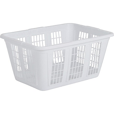 Rubbermaid Plastic Laundry Basket (296585WHI)