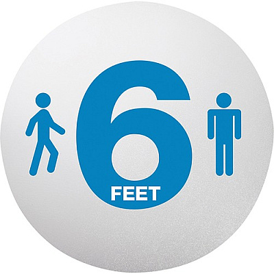 Lorell Blue 6 Feet Printed Personal Spacing Disks (LLR03184)