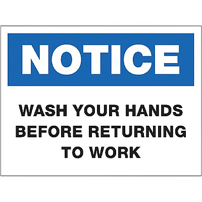 Lorell NOTICE Wash Hands Sign (LLR00251)