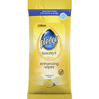 Pledge Lemon Enhancing Polish Wipes (319250)