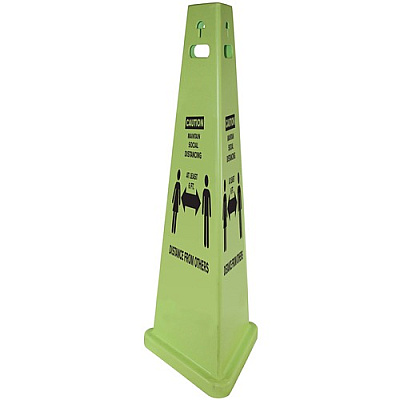 TriVu Social Distancing 3 Sided Safety Cone (9140SDKIT)