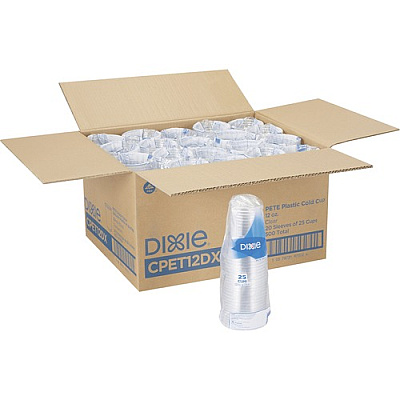 Dixie Clear Plastic Cold Cups (CPET12DXCT)