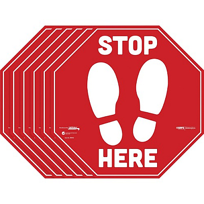 Tabbies BeSafe STOP HERE Messaging Carpet Decals (29202)