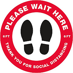 Avery Social Distance PLEASE WAIT HERE Floor Decal (83090)