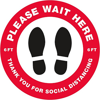 Avery Social Distance PLEASE WAIT HERE Floor Decal (83090)