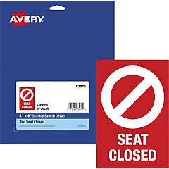 Avery Surface Safe SEAT CLOSED Chair Decals (83076)
