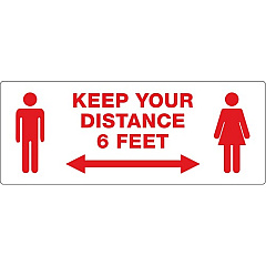 Avery Surface Safe KEEP YOUR DISTANCE Decals (83079)