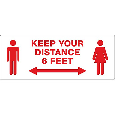 Avery Surface Safe KEEP YOUR DISTANCE Decals (83079)