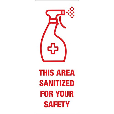 Avery Surface Safe THIS AREA SANITIZED Decals (83080)