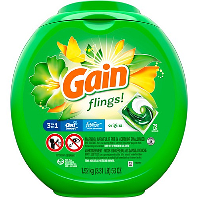 Gain Flings Detergent Pacs (86792)