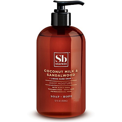 Soapbox Coconut Milk & Sandalwood Liquid Hand Soap (00676)
